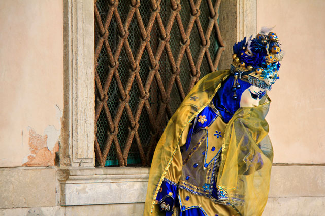 Folião no Palazzo Ducale, de frente para a Riva degli Schiavoni