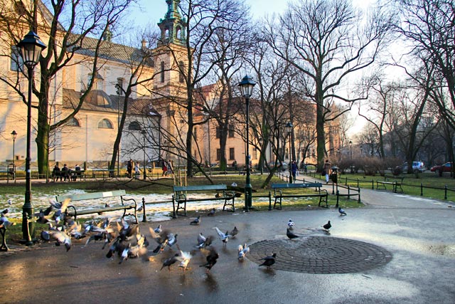 Parque Planty. Igreja de Santa Ana ao fundo