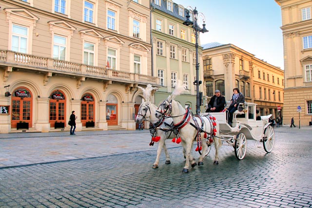 Praça do Mercado, em Cracóvia