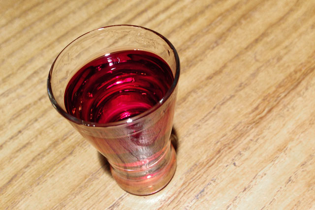 Nalewka de cereja servida na Staropolskie Trunki