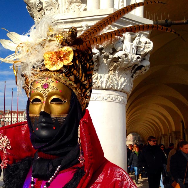 Folião na Riva degli Schiavoni (via Instagram)