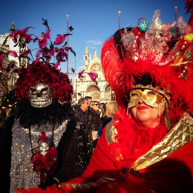 Foliões na Piazza San Marco (via Instagram)