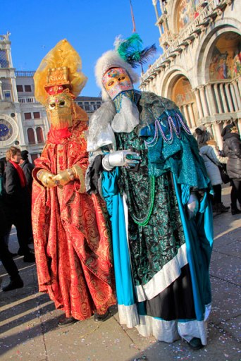Foliões na Piazza San Marco