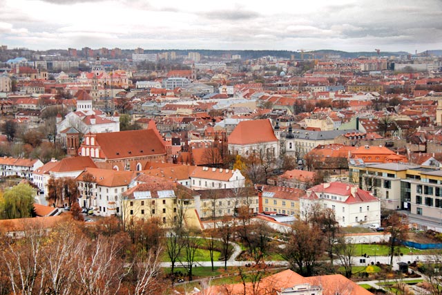 Vilnius vista da Colina das Três Cruzes