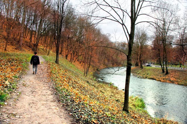 Rio Vilnia, próximo à Colina das Três Cruzes