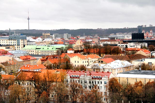 Vilnius vista das ruínas do Castelo Alto