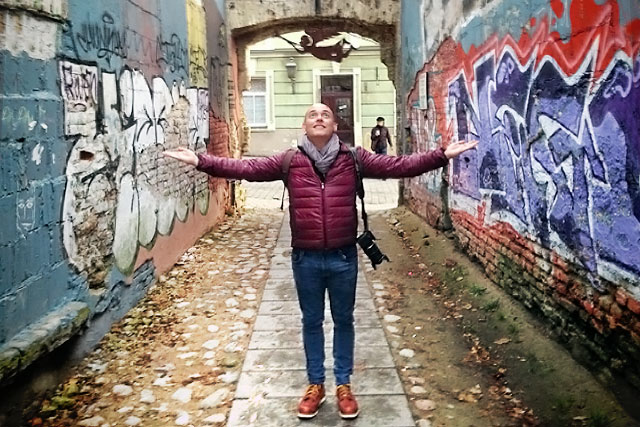 Passagem Jono Meko skersvėjis, em Užupis 