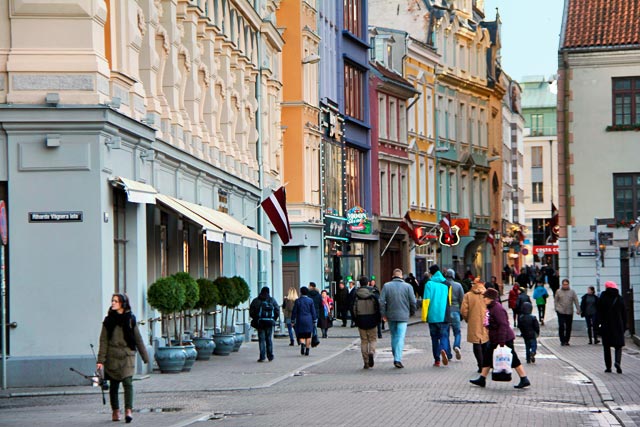 Rua Kaļķu, na Cidade Velha