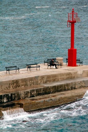 Quebra-mar de Porporela visto das Muralhas de Dubovnik 