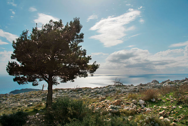 Mar Adriático visto do Monte Srđ