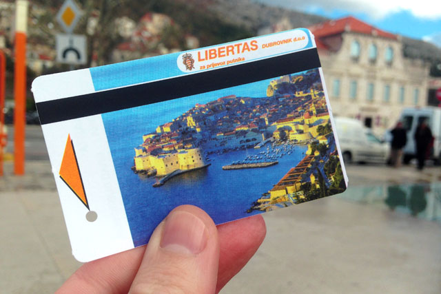 Bilhete de ônibus da Libertas